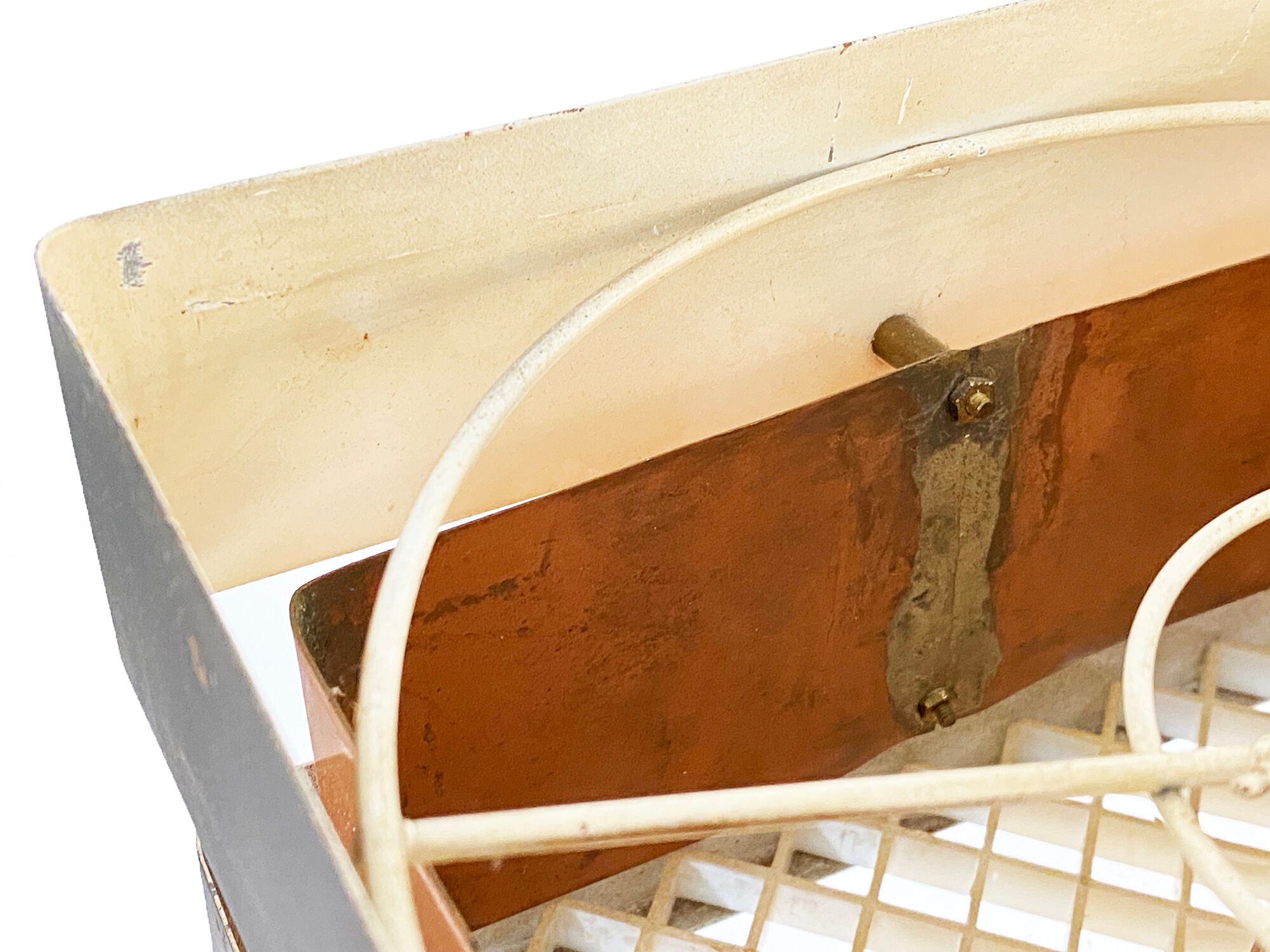 Pendant light in copper and black metal. denmark 1960s