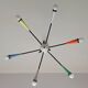 Vintage spider chandelier, old sputnik light fixture