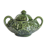 Vintage barbotine cabbage sugar bowl