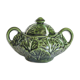 Vintage slipware cabbage-shaped sugar bowl