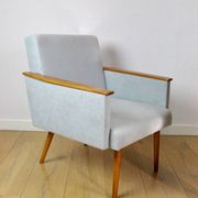 Vintage Art Deco Loft armchair - blue sky