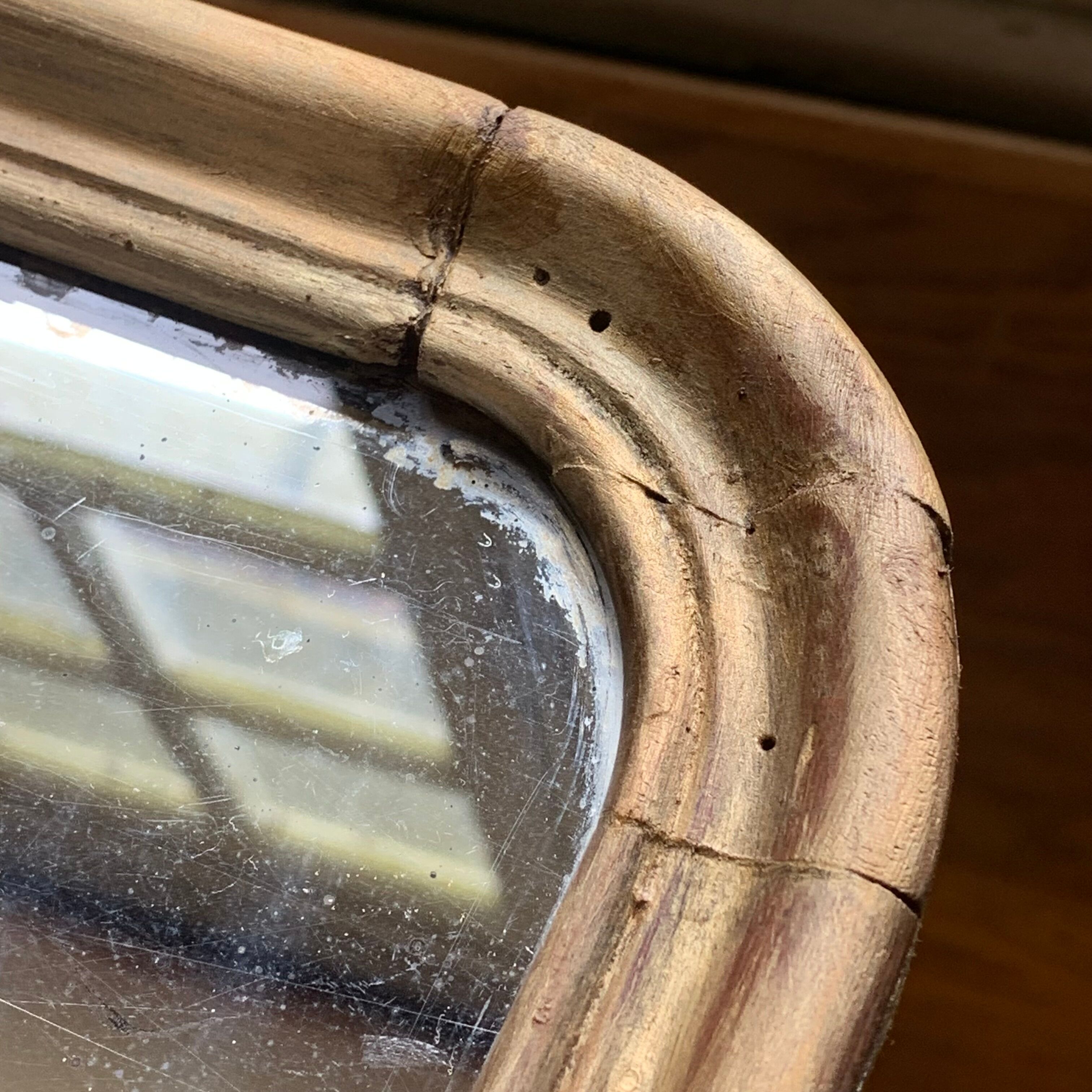 Mirror fireplace gilded wood