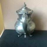 Silver tin teapot