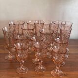 Set of 18 Rosaline stemmed glasses
