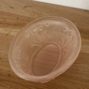 Porte savon art déco verre moulé rose muguets