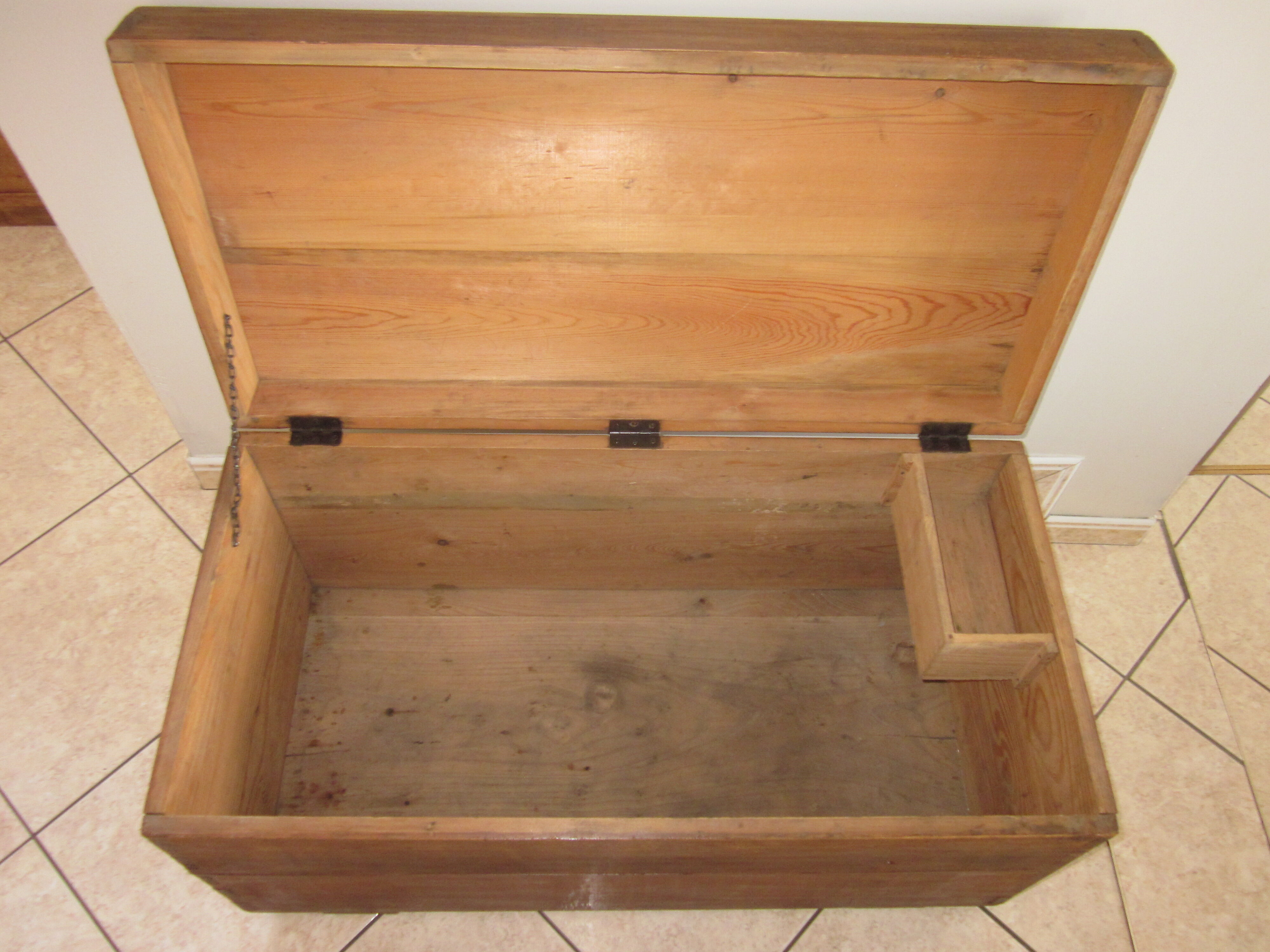 Old solid wooden chest