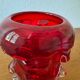 Red Murano glass vase from the 70s