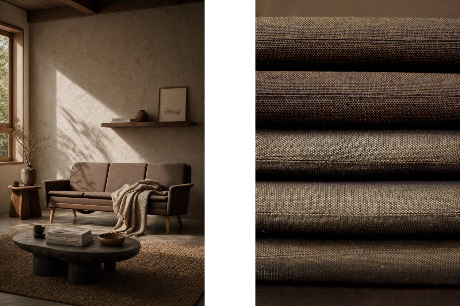 Mid-Century Danish Brown 3-Seater Sofa by Folke Ohlsson for Fritz Hansen