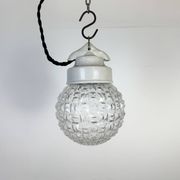 Vintage White Porcelain Pendant Light, 1970s
