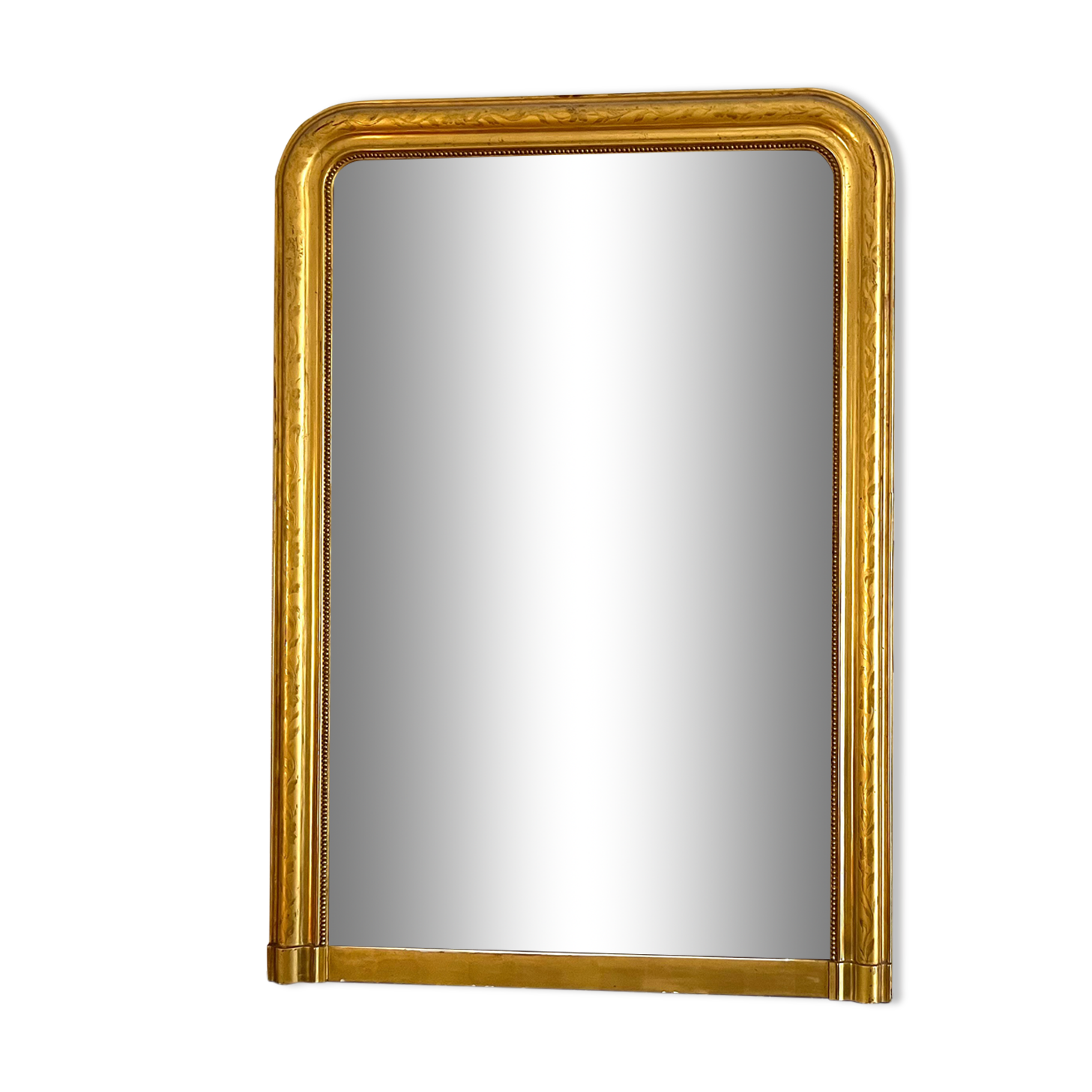 Gilded mirror Louis Philippe 138x98 trumeau fireplace