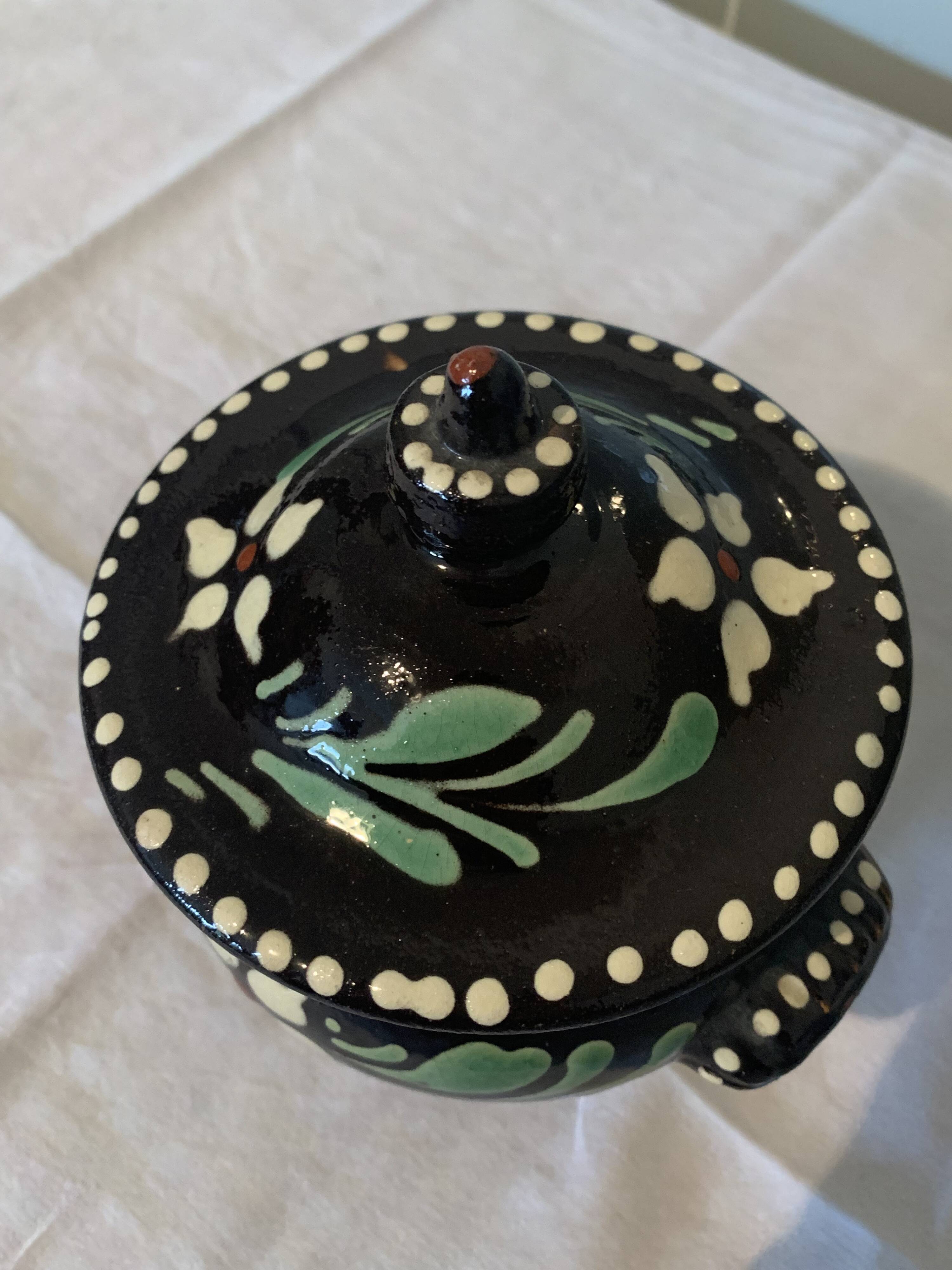 Coffee maker and pot set in Alsace stoneware
