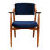 Danish office armchair vintage - navy blue