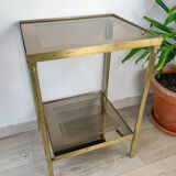 Brass and smoked glass harness 1970