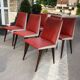 Chaises vintage skaï pied compas