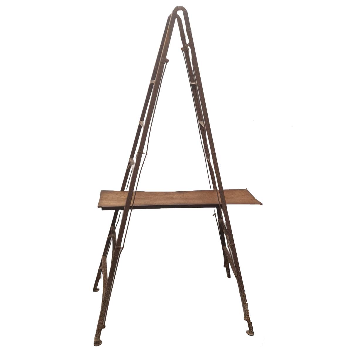 Old French Industrial Metal Ladder, early 1900s