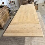 Solid oak table with extensions