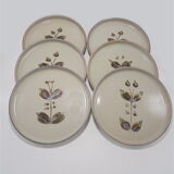 Series of 6 stoneware plates