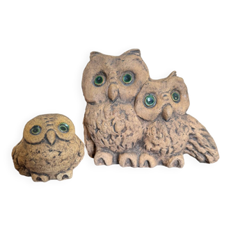 70s ceramic owls