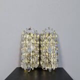 Appliques murales en cristal en forme de goutte moderne du milieu du siècle Orrefors par Carl Fagerlund