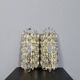 Modern mid-century crystal wall sconces in the shape of a drop by Orrefors by Carl Fagerlund.