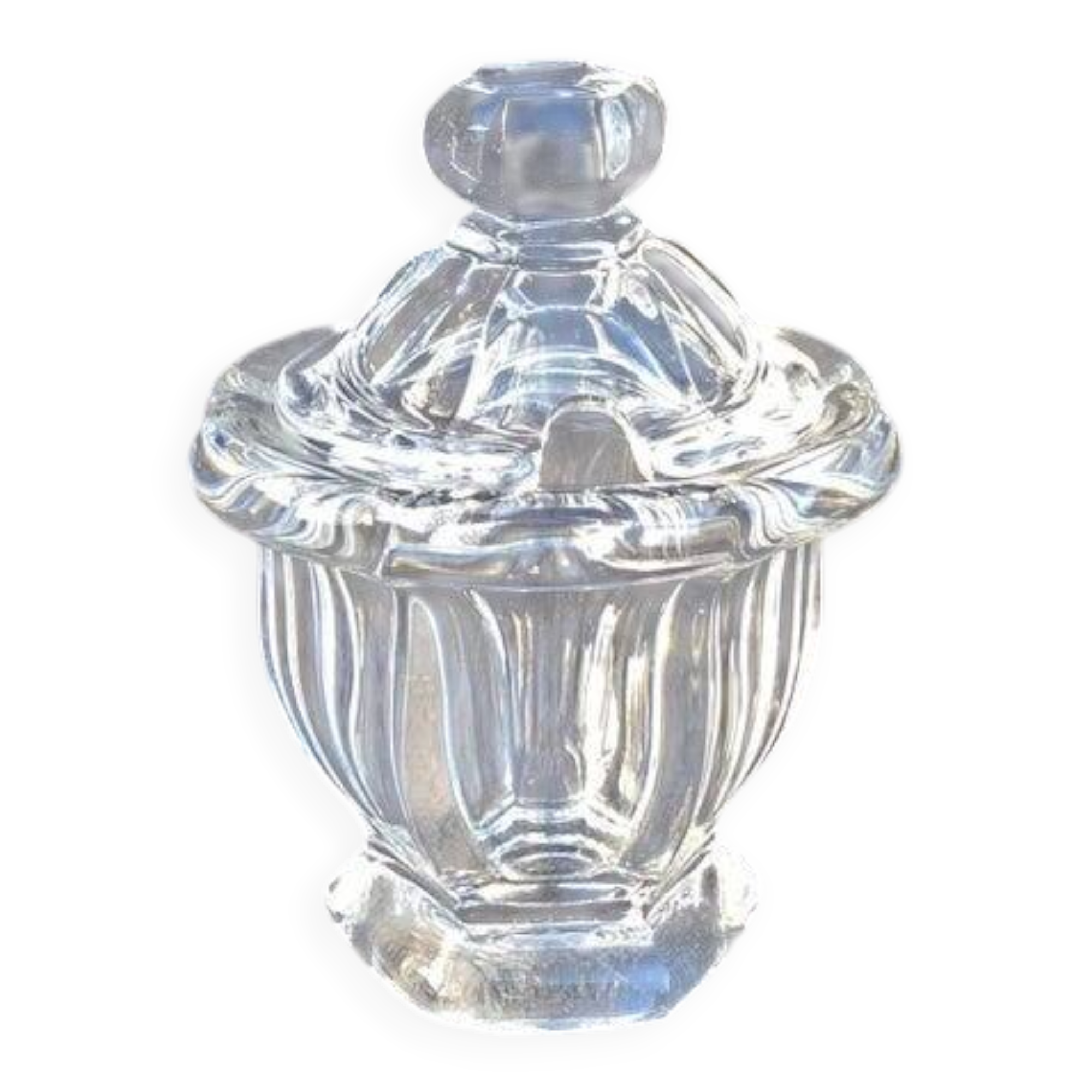 Vintage Baccarat Crystal Mustard/Jam/Honey Jar, Harcourt Missouri Model
