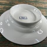 Sarreguemines Stella model plate on heel with blue decoration, 19th century