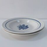 Pair of old hollow plates in earthenware