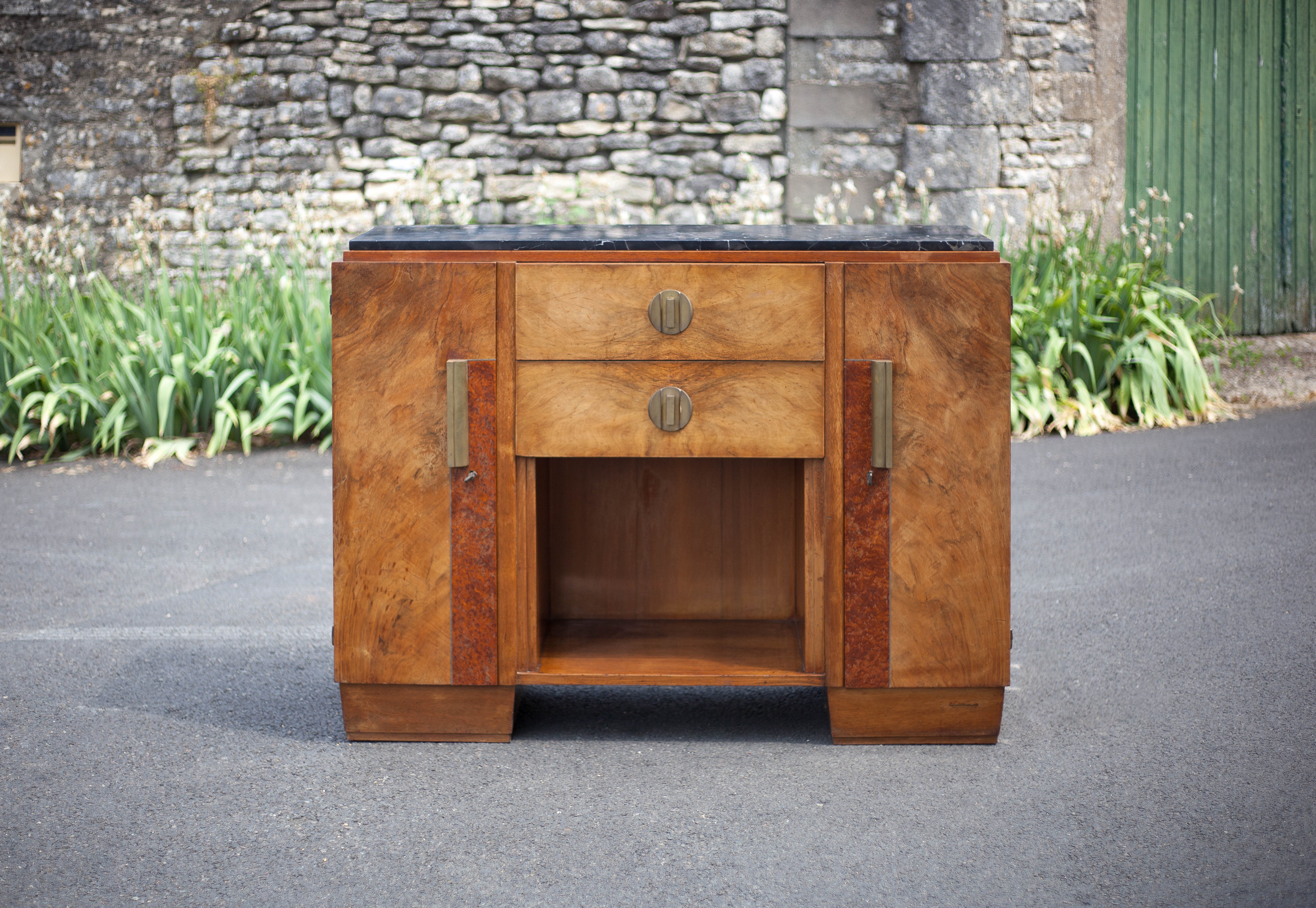 Art Deco signed sideboard, art deco