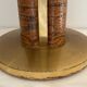 Vintage lamp Roche Bobois brass / wood veneer