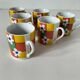 6 espresso cups decor Pop Flower power