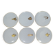 Set of 6 golden dinner plates - Les Poissons d'or - Ateliers Bernardaud