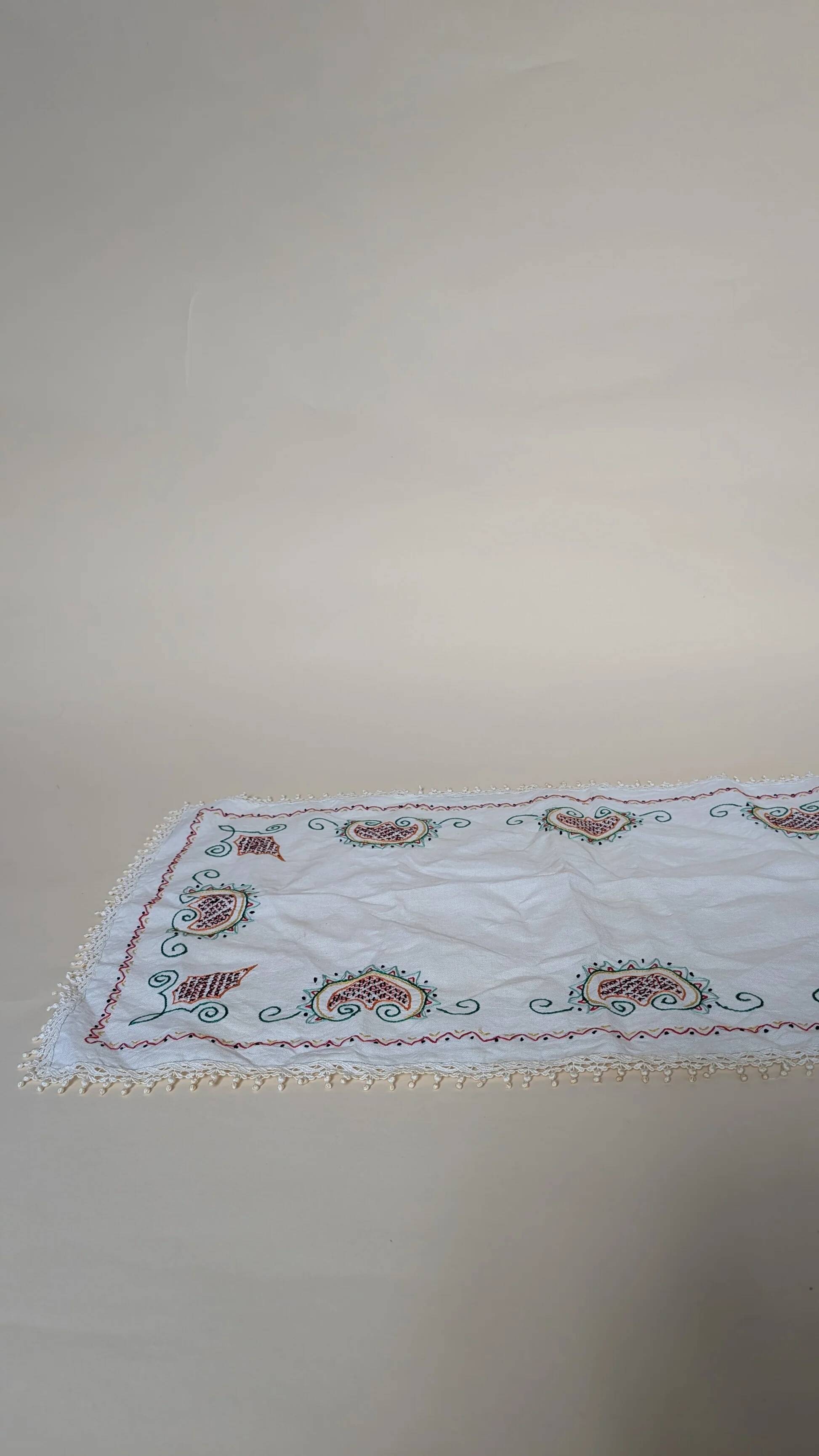 Small embroidered tablecloth
