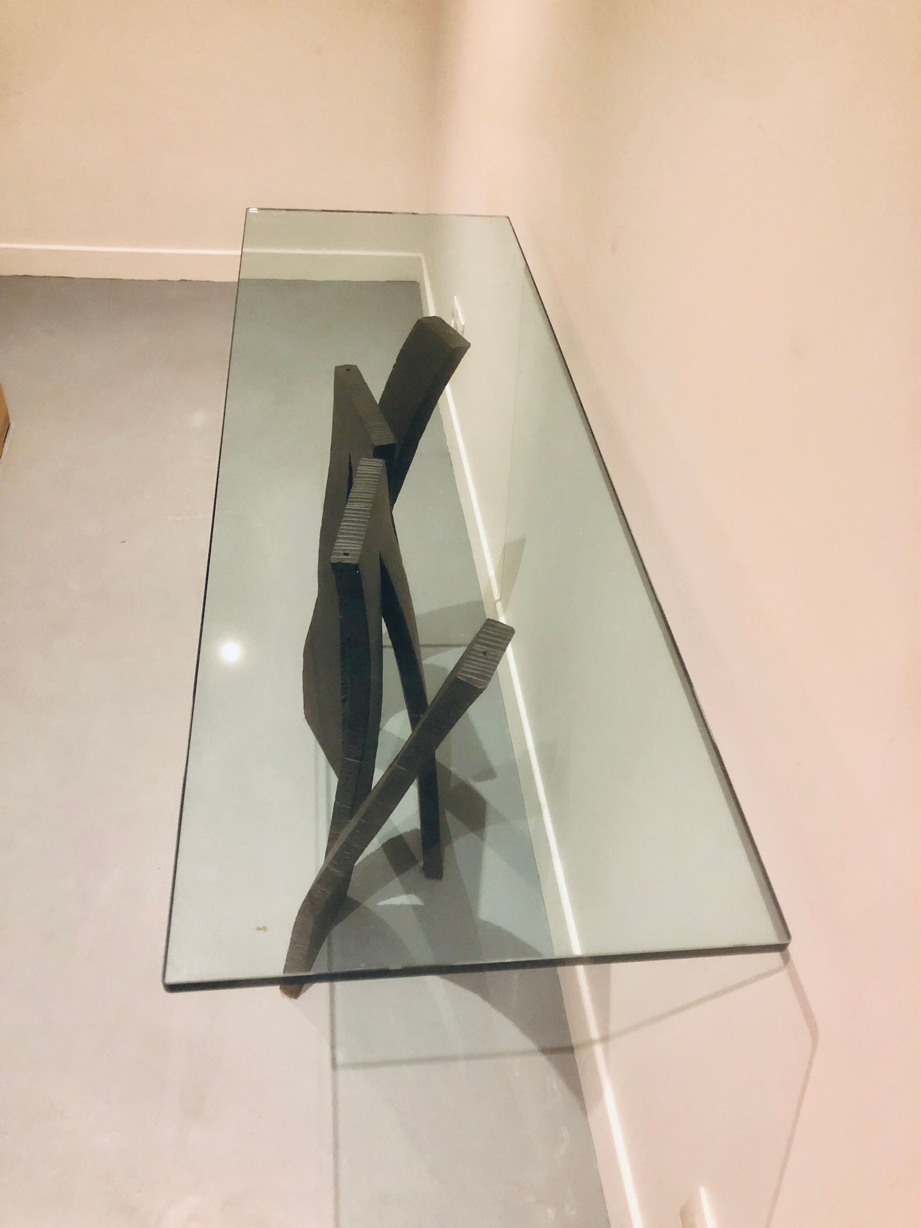 Console fleur de fer Roche Bobois - designer Maurice Barilone