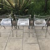 Vintage plexiglass folding chairs