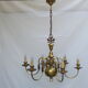 6 brass chandelier branches dutch style