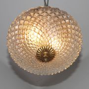 Brass and crystal diamond point ceiling light, France