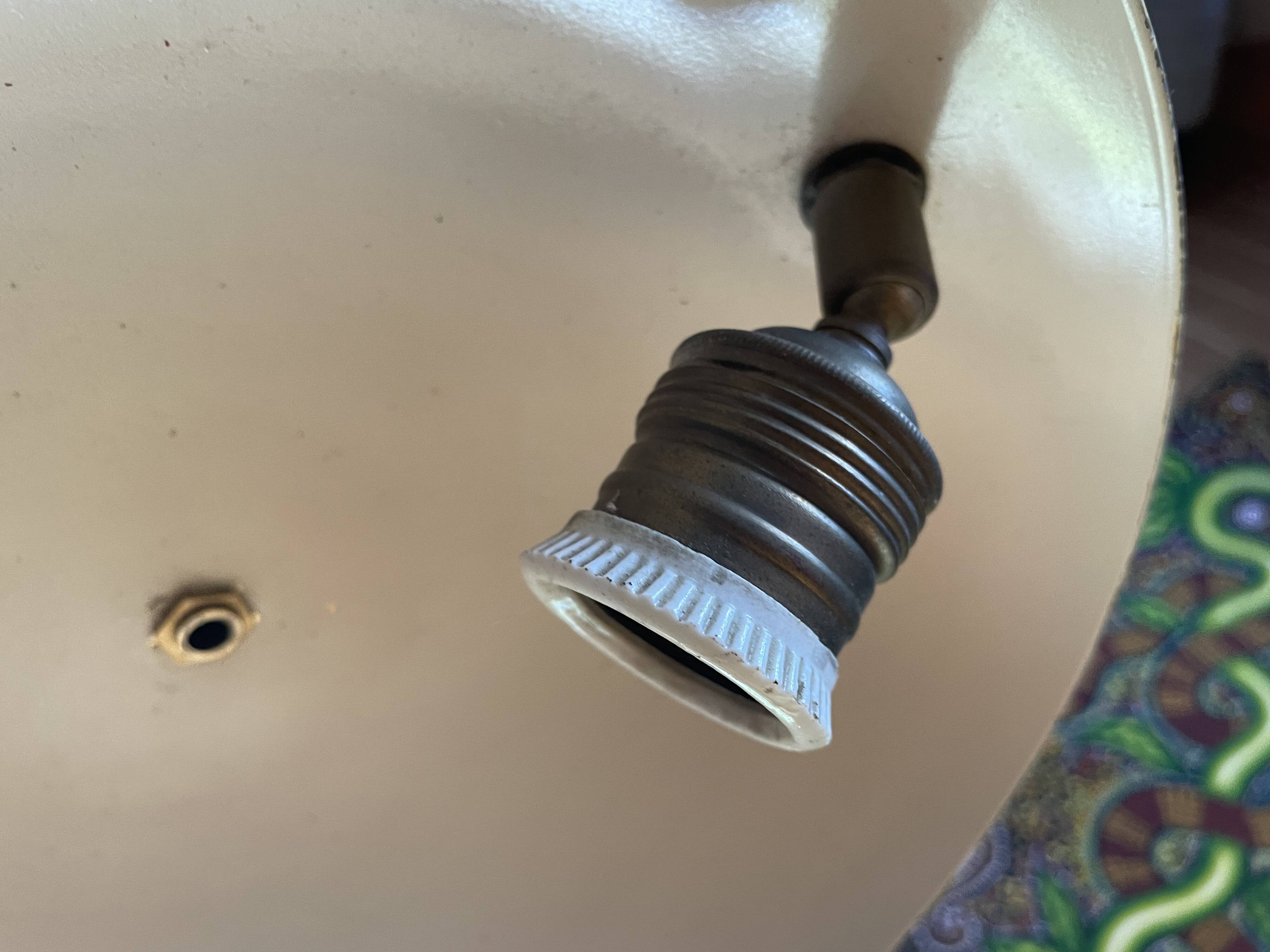 Chandelier, Italian suspension, entirely in brass, from the 50s