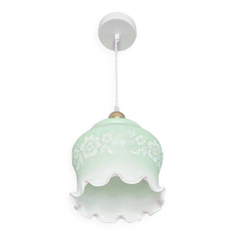 Green opaline pendant light