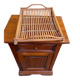 Vintage serving tray in bamboo and woven rattan boho / tropical 1970s