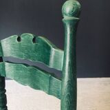 Rustic Austrian Alps Green Side Chairs, Austria, 1950s, Set of 2