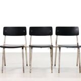 Ensemble de six rares chaises de théâtre Revolt empilables et pliables Friso Kramer