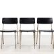 Set of six rare Friso Kramer stackable and foldable Revolt theatre chairs