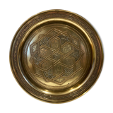 Moroccan artisanal tray in partitioned copper