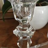 Three-pointed glass candlestick