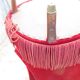 Paire de fauteuils crapaud velours rouge
