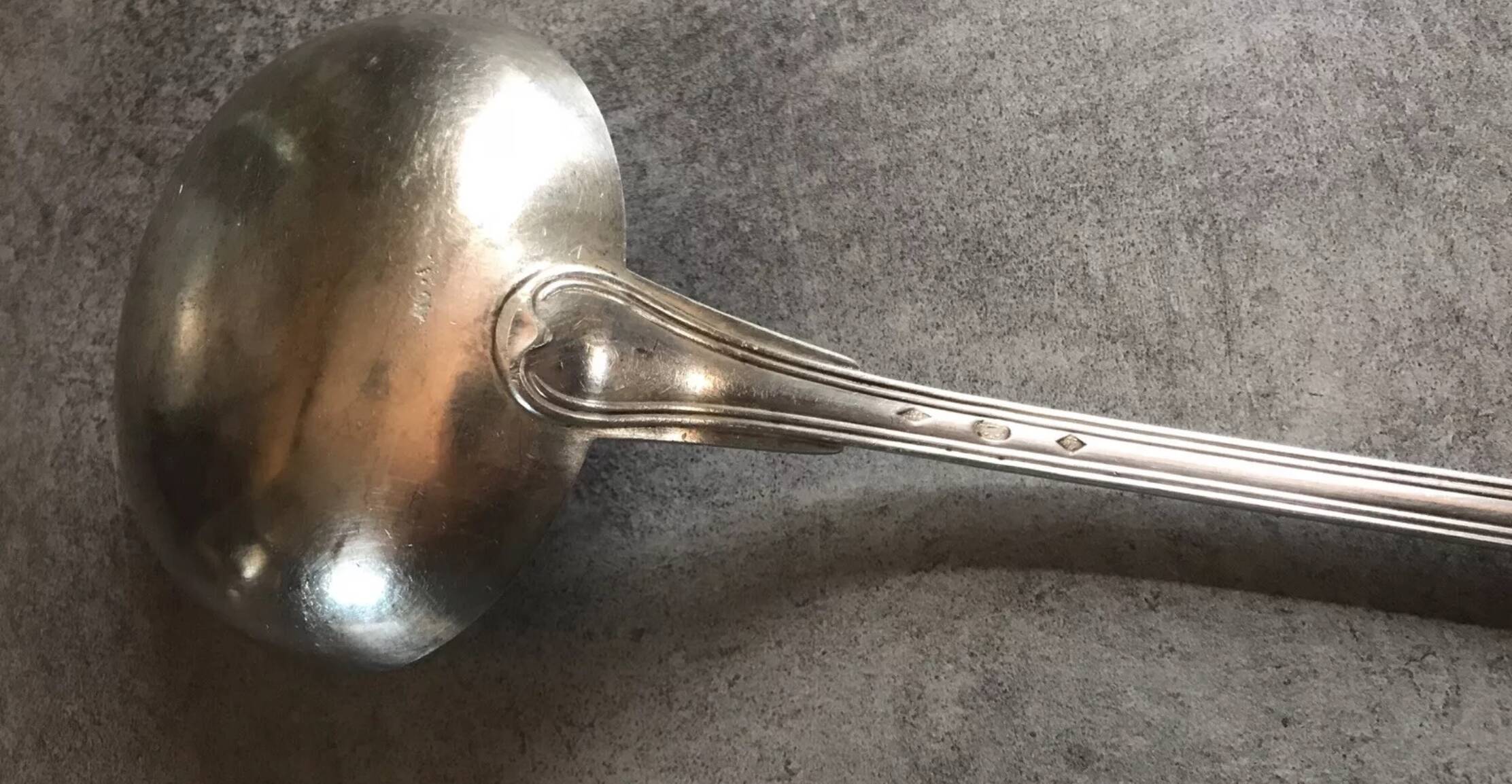 CHRISTOFLE Ladle in Silver Metal Chinon Model 32 cm