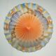 art déco glass PENDANT LIGHT airbrush pleated shape avantgarde design