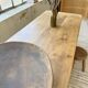 Solid oak drapery farmhouse table 2m5 XL