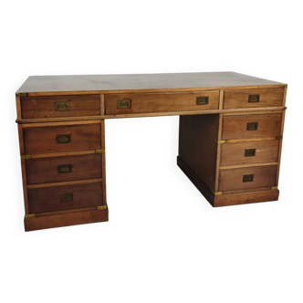 Late 20th century English campaign style desk