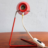 Vintage czechoslovakian red table lamp Drupol 21616, 1960s